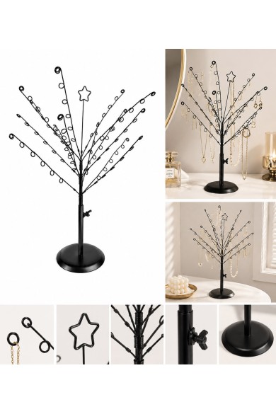 ÁRBOL EXPOSITOR NEGRO PARA COLLARES Y BISUTERÍA TM-SSJ1123