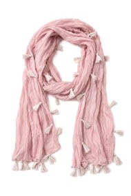 FOULARD ARRUGADO CON BORLAS VARIOS COLORES TM-WJ1623