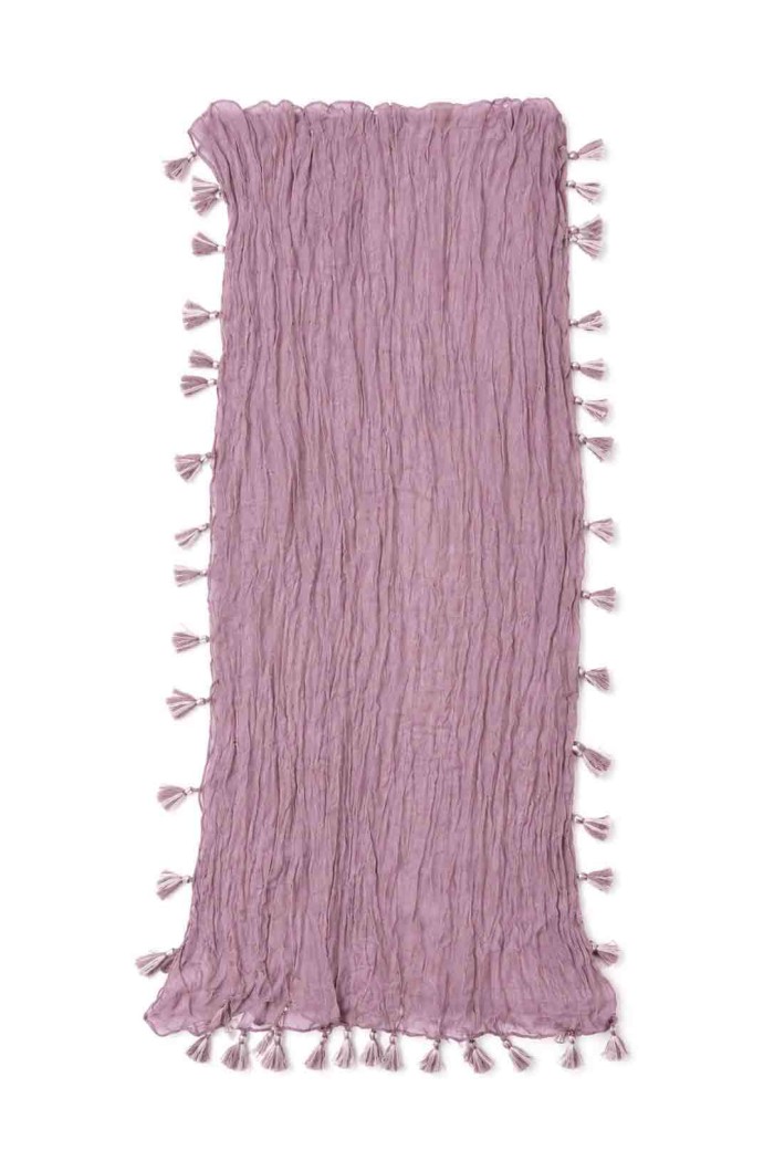 FOULARD ARRUGADO CON BORLAS VARIOS COLORES TM-WJ1623
