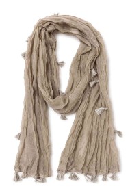 FOULARD ARRUGADO CON BORLAS VARIOS COLORES TM-WJ1623