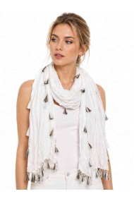 FOULARD ARRUGADO CON BORLAS VARIOS COLORES TM-WJ1623