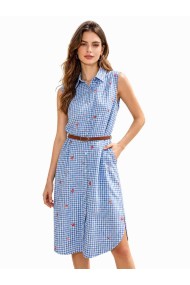 VESTIDO CAMISERO CUADROS VICHY CON CINTURÓN DD-L4949