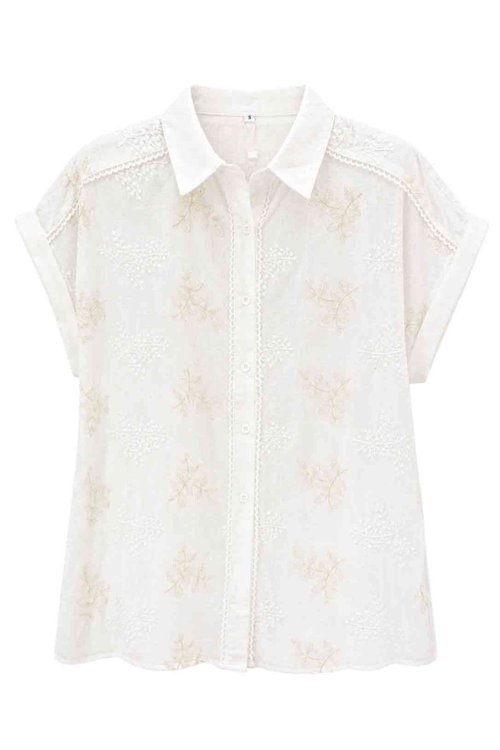BLUSA BORDADA MANGA CORTA ESTILO BOHO TY-K88122