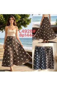 FALDA MIDI ESTAMPADO FLORAL CON BOTONES Y LAZO DD-L4928