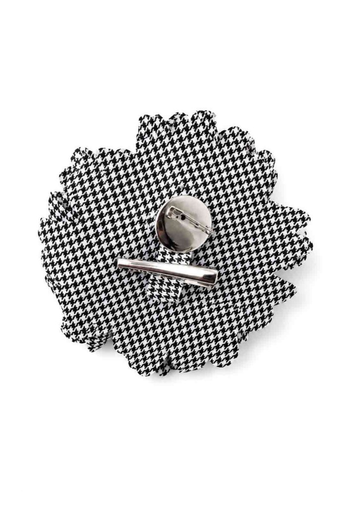 BROCHE FLOR TEXTIL ESTILO VINTAGE CON CLIP Y ALFILER TM-XH1306