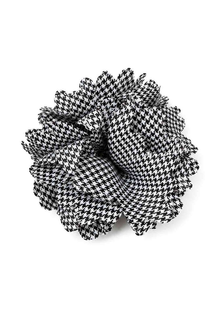 BROCHE FLOR TEXTIL ESTILO VINTAGE CON CLIP Y ALFILER TM-XH1306