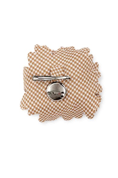 BROCHE FLOR TEXTIL ESTILO VINTAGE CON CLIP Y ALFILER TM-XH1306