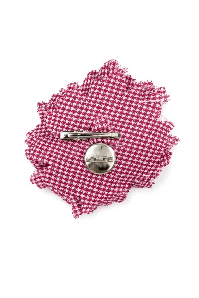 BROCHE FLOR TEXTIL ESTILO VINTAGE CON CLIP Y ALFILER TM-XH1306