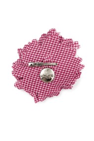 BROCHE FLOR TEXTIL ESTILO VINTAGE CON CLIP Y ALFILER TM-XH1306