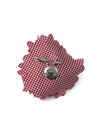 BROCHE FLOR TEXTIL ESTILO VINTAGE CON CLIP Y ALFILER TM-XH1306