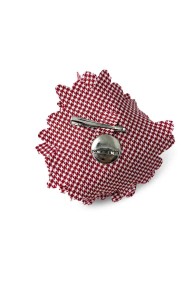 BROCHE FLOR TEXTIL ESTILO VINTAGE CON CLIP Y ALFILER TM-XH1306