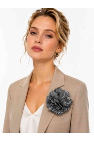 BROCHE FLOR TEXTIL ESTILO VINTAGE CON CLIP Y ALFILER TM-XH1306