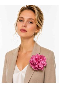 BROCHE FLOR TEXTIL ESTILO VINTAGE CON CLIP Y ALFILER TM-XH1306