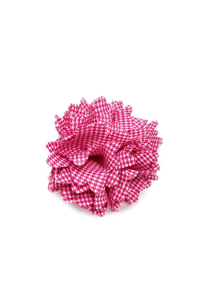 BROCHE FLOR TEXTIL ESTILO VINTAGE CON CLIP Y ALFILER TM-XH1306