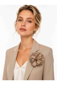 BROCHE FLOR TEXTIL ESTILO VINTAGE CON CLIP Y ALFILER TM-XH1306
