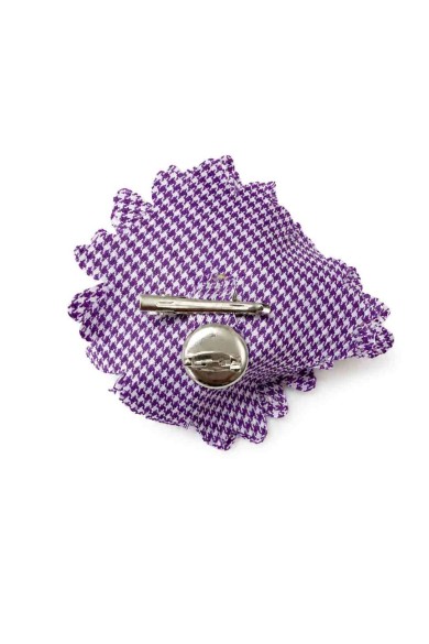 BROCHE FLOR TEXTIL ESTILO VINTAGE CON CLIP Y ALFILER TM-XH1306