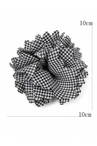 BROCHE FLOR TEXTIL ESTILO VINTAGE CON CLIP Y ALFILER TM-XH1306