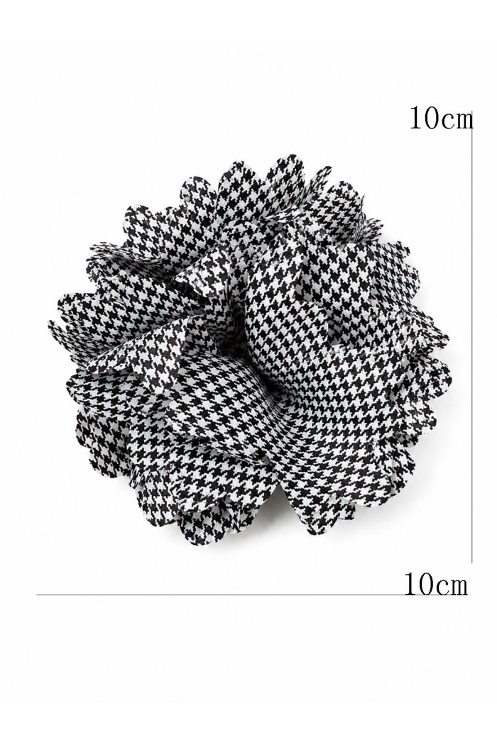 BROCHE FLOR TEXTIL ESTILO VINTAGE CON CLIP Y ALFILER TM-XH1306