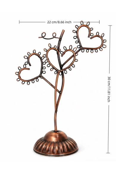EXPOSITOR METÁLICO CORAZONES PARA JOYAS TM-SSJ1124 22x30cm