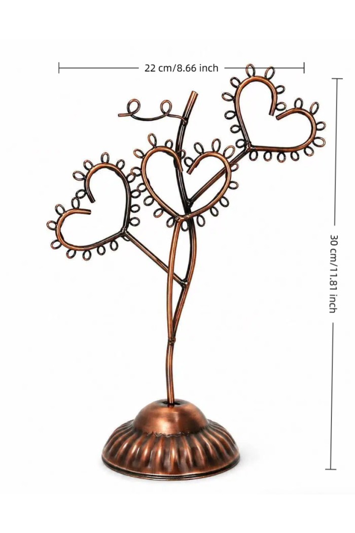 EXPOSITOR METÁLICO CORAZONES PARA JOYAS TM-SSJ1124 22x30cm