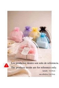 BOLSAS DE ORGANZA VARIOS COLORES 11X16CM TM-DZ1116