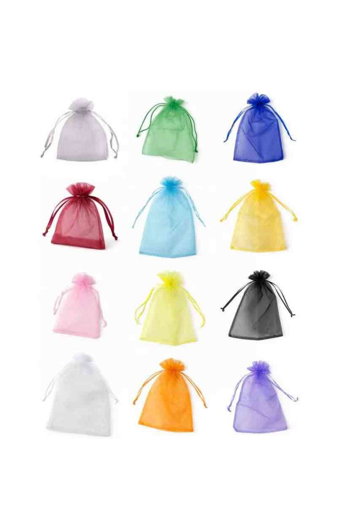 BOLSAS DE ORGANZA VARIOS COLORES 15X20CM TM-DZ1520