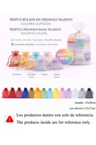 BOLSAS DE ORGANZA VARIOS COLORES 15X20CM TM-DZ1520