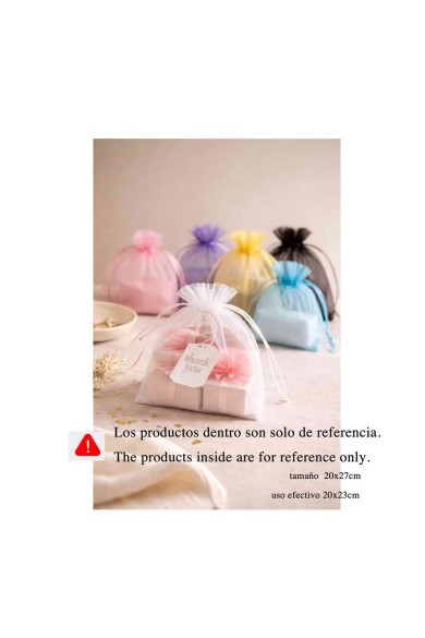 BOLSAS DE ORGANZA VARIOS COLORES 20X27CM TM-DZ2027