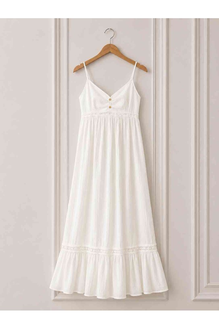 VESTIDO MAXI BOHO DE TIRANTES ESTILO VERANO PLAYA DD-L4481