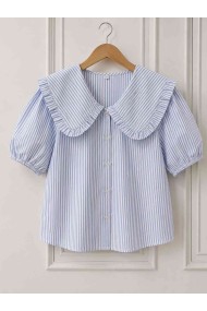 BLUSA RAYAS CUELLO XXL ESTILO ROMÁNTICO CHIC DD-1D2090