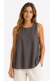 TOP SIN MANGAS PARA MUJER ESTILO BOHO CASUAL CUELLO REDONDO TEJIDO LIGERO VARIOS COLORES FBZMA1623
