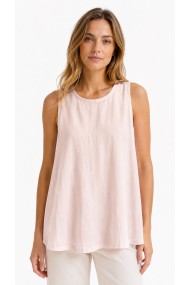 TOP SIN MANGAS PARA MUJER ESTILO BOHO CASUAL CUELLO REDONDO TEJIDO LIGERO VARIOS COLORES FBZMA1621