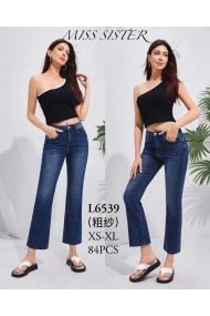 PANTALÓN VAQUERO ACAMPANADO TOBILLERO DE TIRO ALTO PARA MUJER FBZL6539