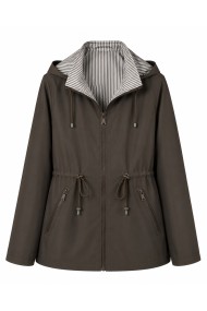 CHAQUETA REVERSIBLE CON CAPUCHA Y CINTURA AJUSTABLE VARIOS COLORES TY-Z68811