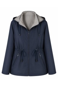 CHAQUETA REVERSIBLE CON CAPUCHA Y CINTURA AJUSTABLE VARIOS COLORES TY-Z68811