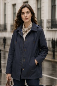 CHAQUETA CASUAL CON CAPUCHA Y FORRO DE CUADROS VARIOS COLORES TY-Z68833