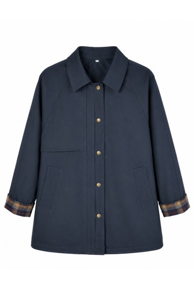 CHAQUETA LIGERA DE ENTRETIEMPO CON DETALLE DE CUADROS TY-Z68852 VARIOS COLORES