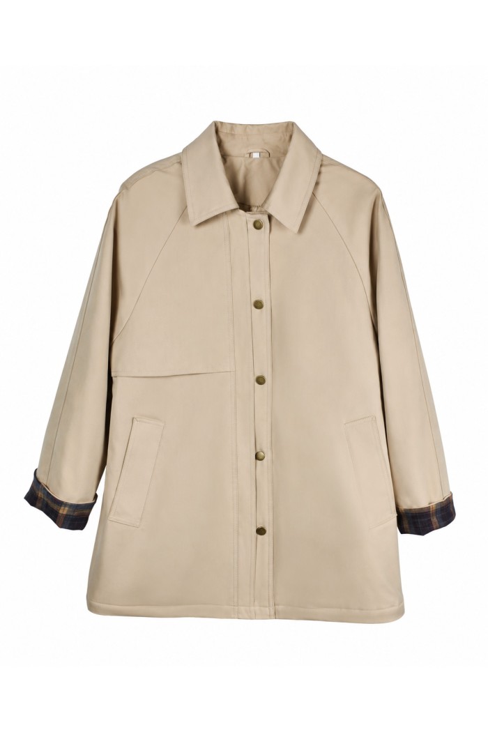 CHAQUETA LIGERA DE ENTRETIEMPO CON DETALLE DE CUADROS TY-Z68852 VARIOS COLORES