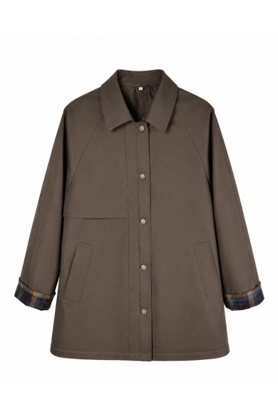 CHAQUETA LIGERA DE ENTRETIEMPO CON DETALLE DE CUADROS TY-Z68852 VARIOS COLORES