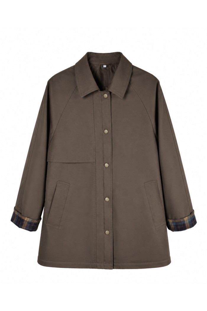 CHAQUETA LIGERA DE ENTRETIEMPO CON DETALLE DE CUADROS TY-Z68852 VARIOS COLORES