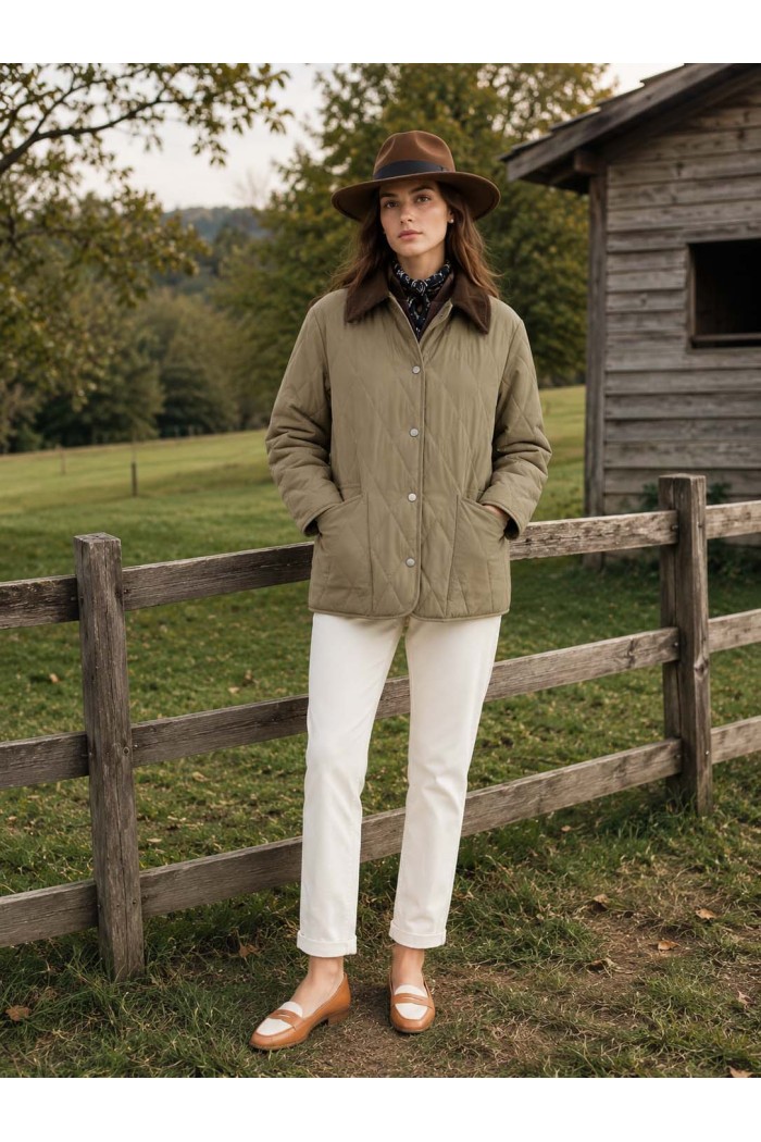 CHAQUETA ACOLCHADA CON CUELLO DE PANA VARIOS COLORES TY-Z68831