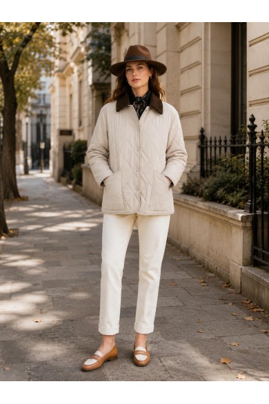 CHAQUETA ACOLCHADA CON CUELLO DE PANA VARIOS COLORES TY-Z68831
