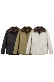 CHAQUETA ACOLCHADA CON CUELLO DE PANA VARIOS COLORES TY-Z68831