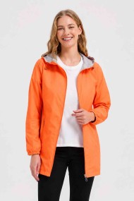 CHAQUETA REVERSIBLE CON CAPUCHA Y CREMALLERA NARANJA GRIS OBRF2101