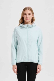 CHAQUETA CORTA REVERSIBLE LIGERA CON CAPUCHA AZULAGUA GRIS OBRF2100