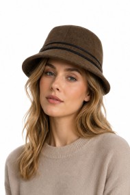 SOMBRERO CLOCHE ELEGANTE PARA MUJER CON LAZO DECORATIVO MZ-200057