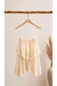 TOP DE ENCAJE Y TUL CON CHAL A JUEGO PARA MUJER FBZMA1720