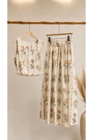 TOP CORTO ESTAMPADO FLORAL PARA MUJER  FBZMA1726A