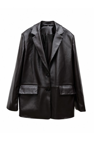 BLAZER DE POLIPIEL OVERSIZE PARA MUJER TY-M9537