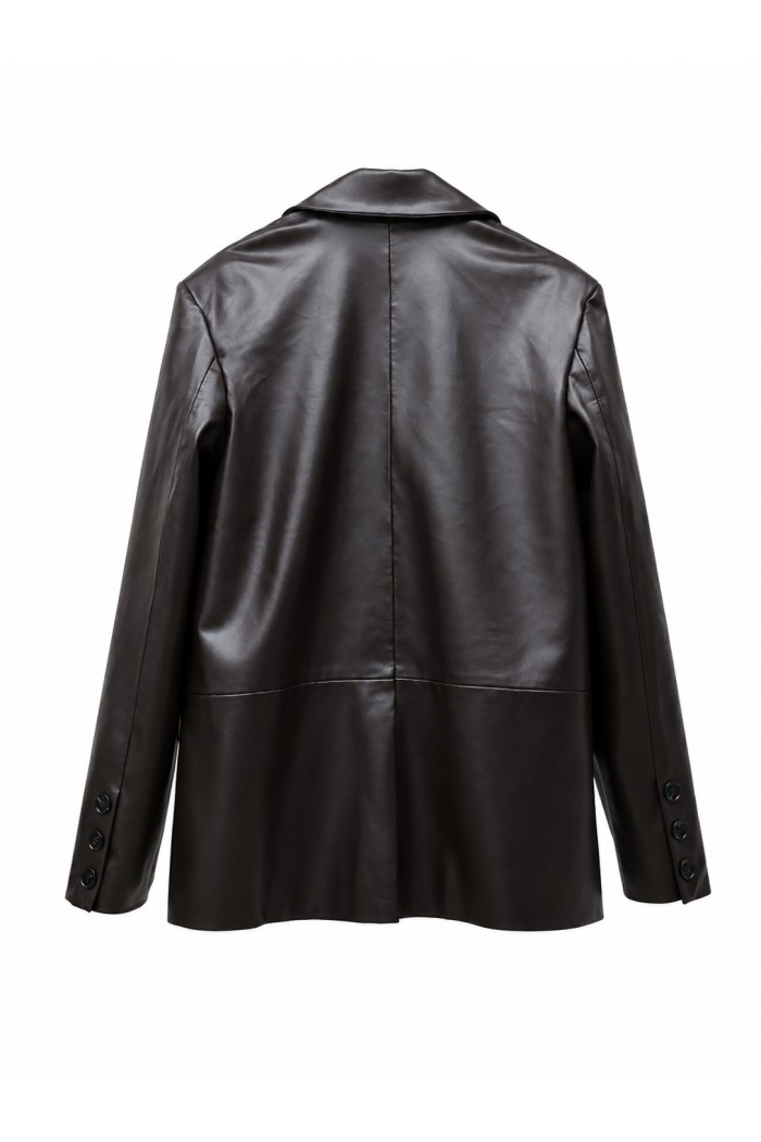 BLAZER DE POLIPIEL OVERSIZE PARA MUJER TY-M9537